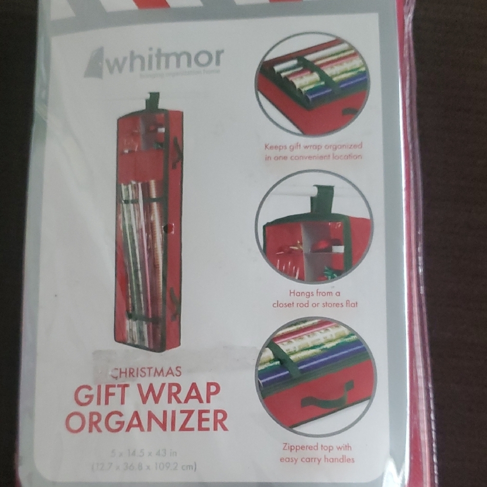 Whitmor Red Gift Wrap Organizer - Picture 2 of 2